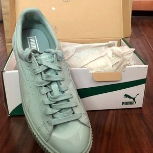 Puma Mint Patent Leather Platforms
